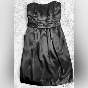 Short charmeuse dress with ruched waist and pockets!!